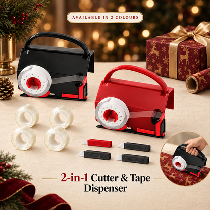 WrapMate™ 2-in-1 Gift Wrapping Cutter & Tape Dispenser