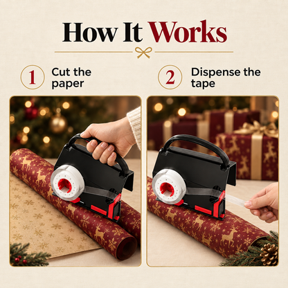WrapMate™ 2-in-1 Gift Wrapping Cutter & Tape Dispenser