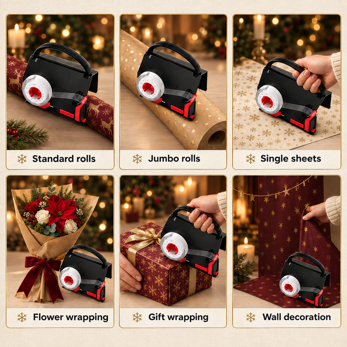 WrapMate™ 2-in-1 Gift Wrapping Cutter & Tape Dispenser