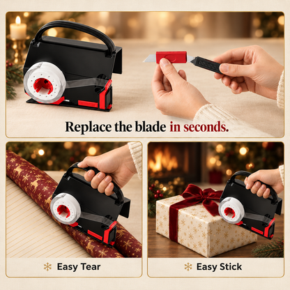 WrapMate™ 2-in-1 Gift Wrapping Cutter & Tape Dispenser